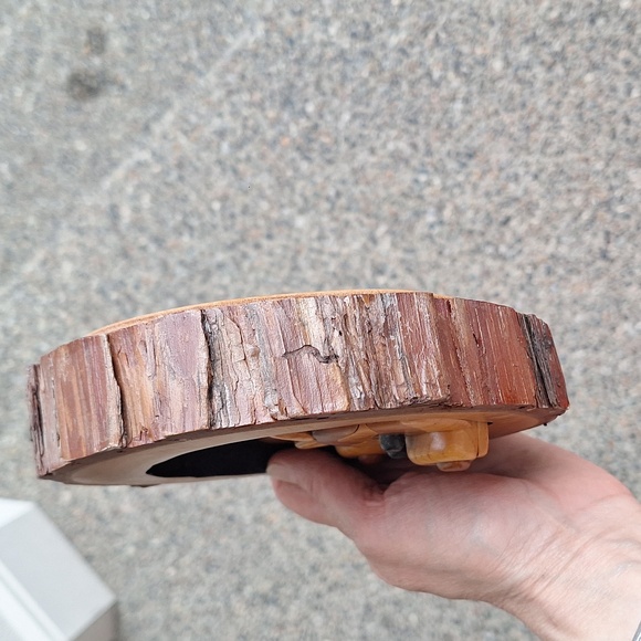 Vintage Handmade Intarsia Wood Raccoon Wall Hanging 3D Art 7" - Picture 2 of 8